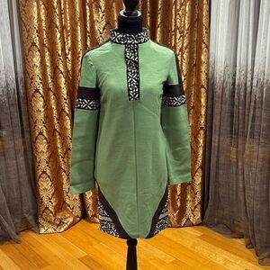 green emerald velvet dress 1960s Emilio Pucci Green and Red Cashmere/silk blend printed Shift Dre   Sophia's Gallery
